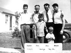 Hayes Dorrough; grandpa pop Edward Dorrough; George Dorrough; Ray Dorrough; Ray Jr Dorrough; Bruce Dorrough; Family